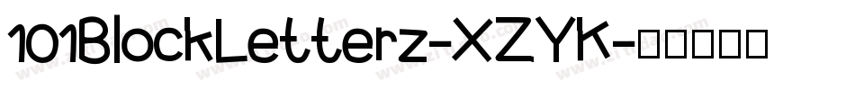 101BlockLetterz-XZYK字体转换