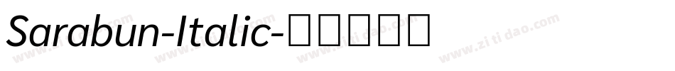 Sarabun-Italic字体转换