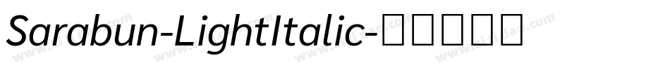 Sarabun-LightItalic字体转换