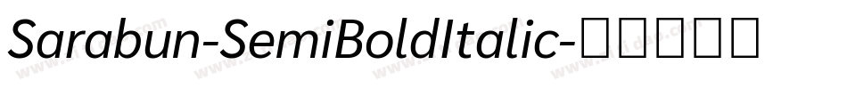 Sarabun-SemiBoldItalic字体转换