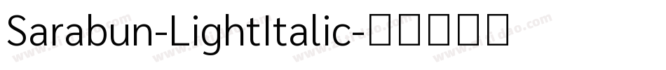 Sarabun-LightItalic字体转换