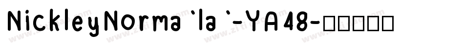 NickleyNormala-YA48字体转换