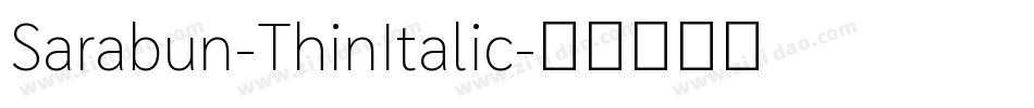 Sarabun-ThinItalic字体转换