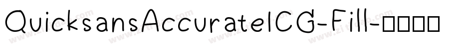 QuicksansAccurateICG-Fill字体转换