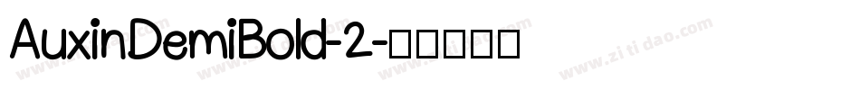 AuxinDemiBold-2字体转换