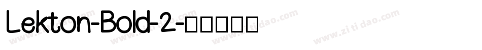Lekton-Bold-2字体转换