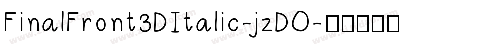 FinalFront3DItalic-jzDO字体转换