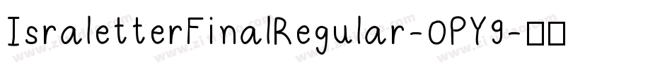 IsraletterFinalRegular-0PY9字体转换