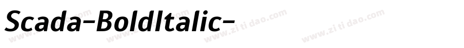 Scada-BoldItalic字体转换