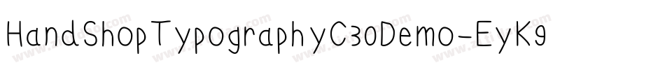 HandShopTypographyC30Demo-EyK9字体转换