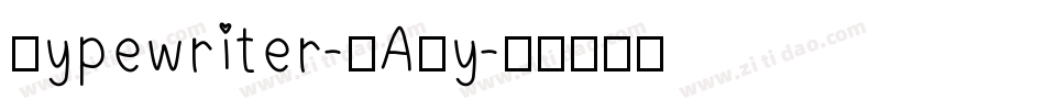 Typewriter-LAYy字体转换