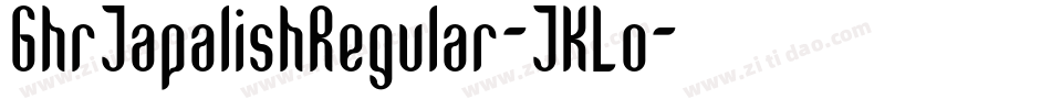 GhrJapalishRegular-JKLo字体转换