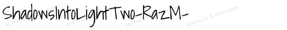ShadowsIntoLightTwo-RazM字体转换