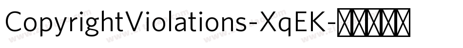 CopyrightViolations-XqEK字体转换