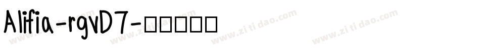 Alifia-rgvD7字体转换