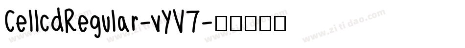 CellcdRegular-vYV7字体转换