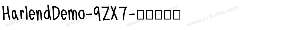 HarlendDemo-9ZX7字体转换