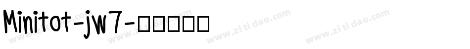 Minitot-jw7字体转换