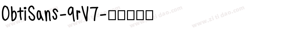 ObtiSans-9rV7字体转换
