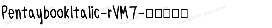 PentaybookItalic-rVM7字体转换
