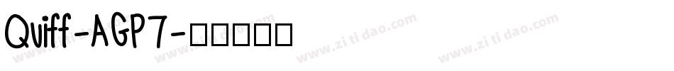 Quiff-AGP7字体转换