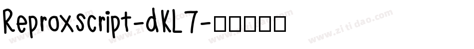 Reproxscript-dKL7字体转换