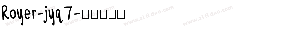 Royer-jyq7字体转换