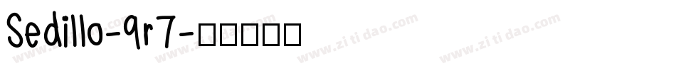 Sedillo-9r7字体转换