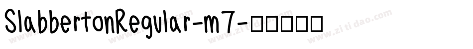 SlabbertonRegular-m7字体转换