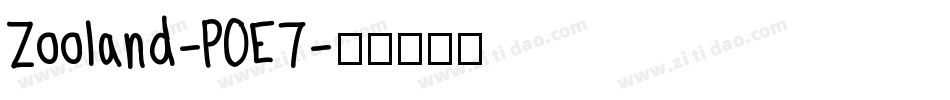 Zooland-POE7字体转换