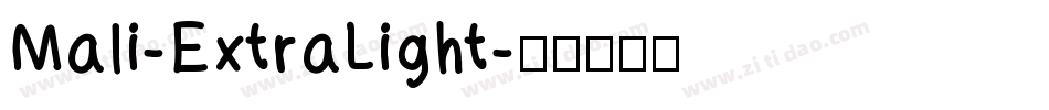 Mali-ExtraLight字体转换