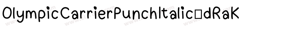 OlympicCarrierPunchItalic-dRaK字体转换