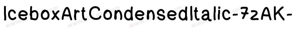 IceboxArtCondensedItalic-7zAK字体转换