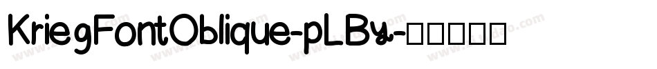 KriegFontOblique-pLBy字体转换