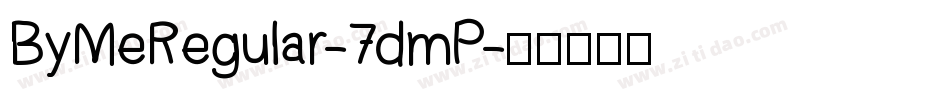 ByMeRegular-7dmP字体转换