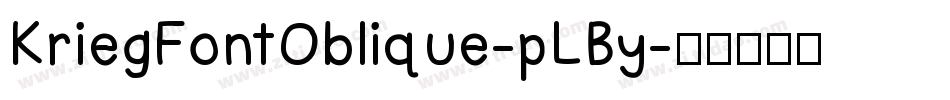 KriegFontOblique-pLBy字体转换