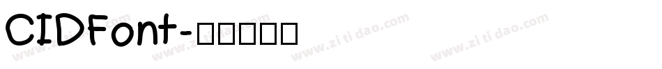 CIDFont字体转换
