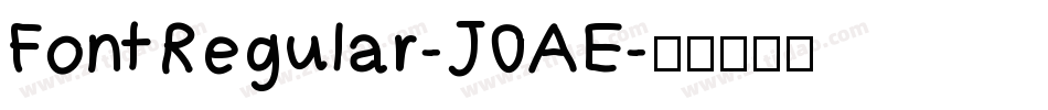 FontRegular-J0AE字体转换