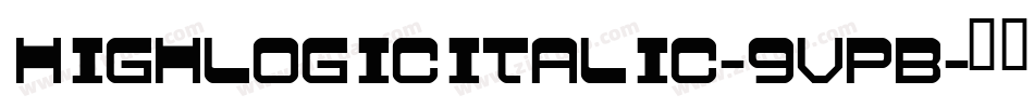 HighLogicItalic-9VpB字体转换