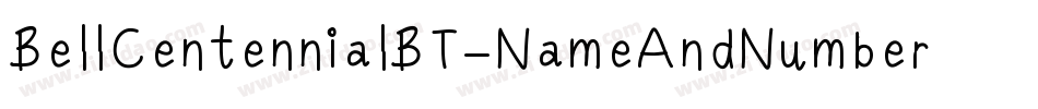 BellCentennialBT-NameAndNumber字体转换
