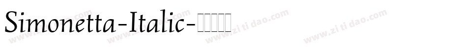 Simonetta-Italic字体转换