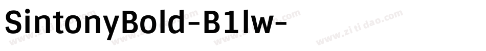 SintonyBold-B1lw字体转换