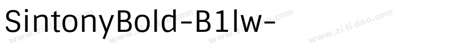 SintonyBold-B1lw字体转换