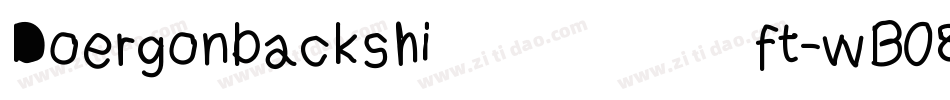 Doergonbackshift-wB08字体转换