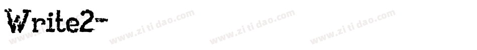 Write2字体转换