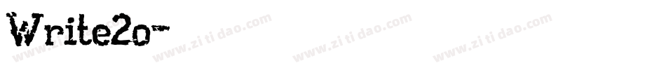 Write2o字体转换