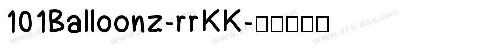 101Balloonz-rrKK字体转换