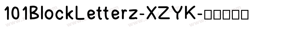 101BlockLetterz-XZYK字体转换