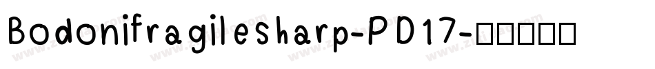 Bodonifragilesharp-PD17字体转换