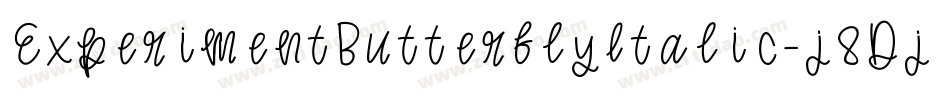 ExperimentButterflyItalic-j8Dj字体转换